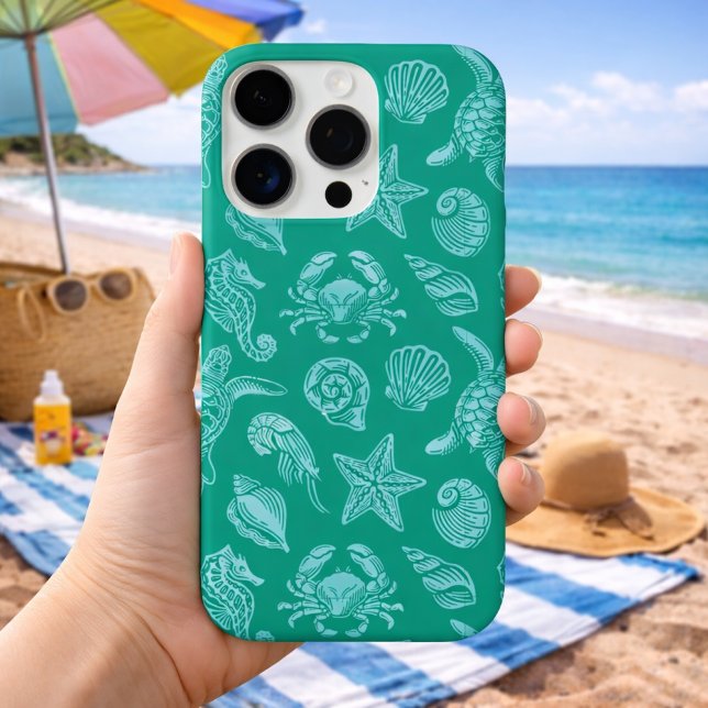 Ocean Life Pattern - Sea Aesthetic  Case-Mate iPhone Case (Creator Uploaded)