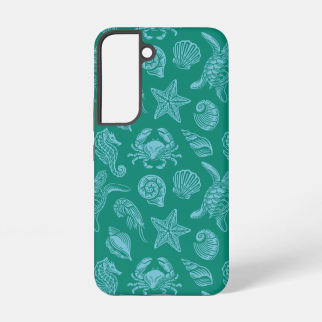 Ocean Life Pattern - Sea Aesthetic  Samsung Galaxy S22 Case (Back)