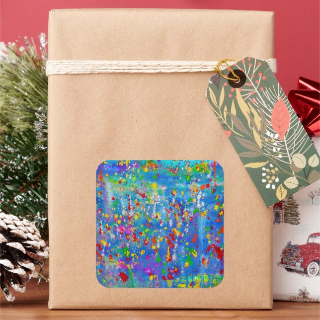 Ocean Life Square Sticker (Holiday)
