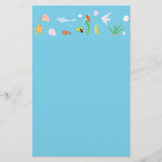 Ocean Life Stationery (Front)