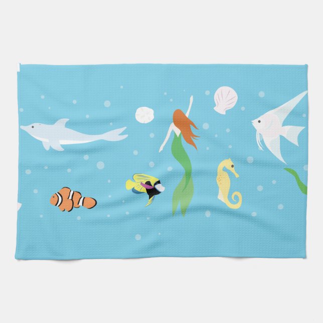 Ocean Life Tea Towel (Horizontal)