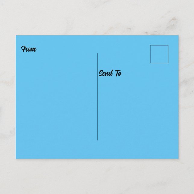 Ocean Life Water Turtle Postcard (Back)