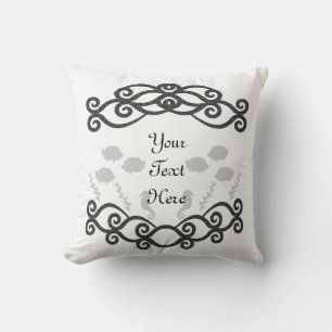 Ocean Life with a Decorative Fish Frame Cushion