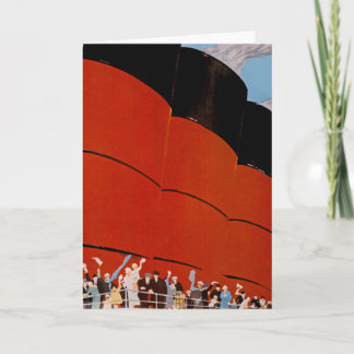 Ocean Liner Bon Voyage Card