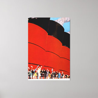 Ocean Liner Bon Voyage - XL Canvas Print