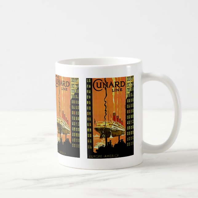 Ocean Liner Departure Coffee Mug (Right)