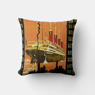 Ocean Liner Departure Cushion
