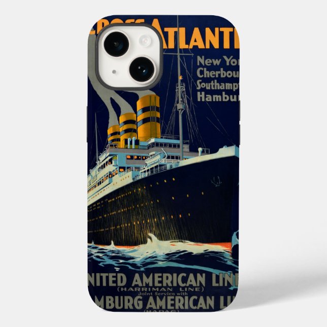 OCEAN LINER EUROPE AMERICA Case-Mate iPhone CASE (Back)