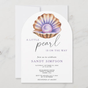 Ocean Little Pearl Under The Sea Baby Shower Invitation