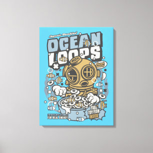Ocean Loops Cereal Canvas Print