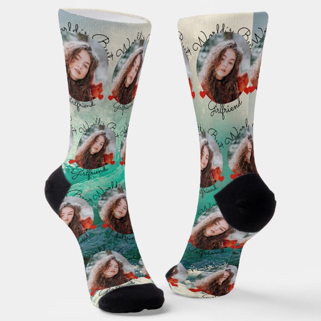 Ocean Love - Custom Photo Socks (Angled)