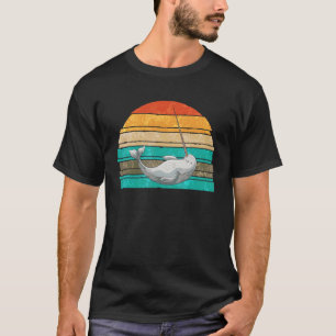 Ocean Mammal Whale Retro Animal Narwhal 1 T-Shirt
