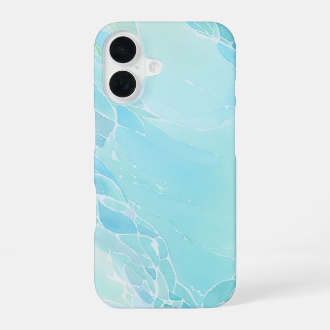 Ocean Marble Cool Aqua Marble Phone Case (Back)