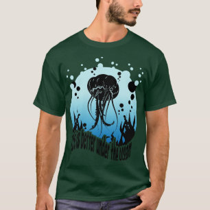 Ocean Marine Life Scuba Diving Snorkelling Biologi T-Shirt