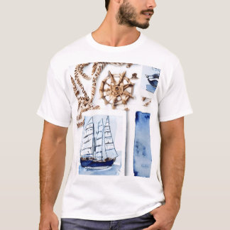 Ocean Marine Theme Pattern T-Shirt