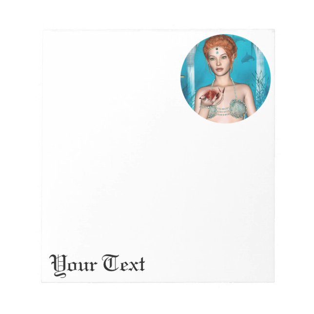 Ocean Mermaid Notepad (Front)