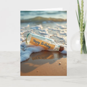 Ocean Message Birthday Card