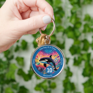 Ocean Milestone Gift - Custom Sobriety Gift Key Ring