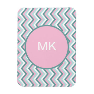Ocean Mist Chevron Pattern Magnet