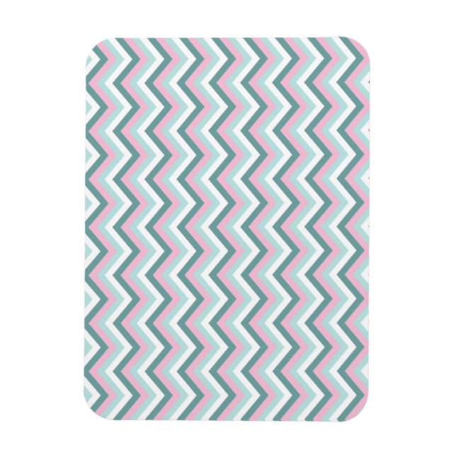 Ocean Mist Chevron Pattern Magnet (Vertical)