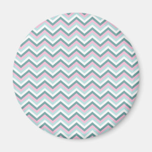 Ocean Mist Chevron Pattern Magnet