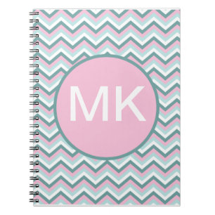 Ocean Mist Chevron Pattern Notebook