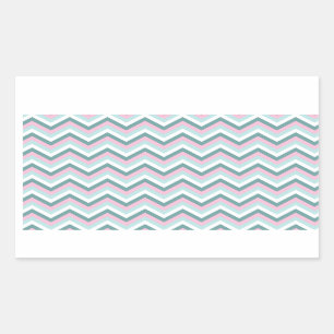 Ocean Mist Chevron Pattern Rectangular Sticker
