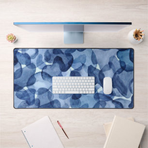 Ocean mist watercolor desk mat