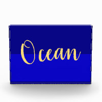 OCEAN Modern Two Tone Royal Blue Colour Block