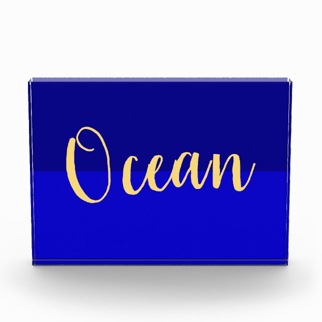 OCEAN Modern Two Tone Royal Blue Colour Block (Front)