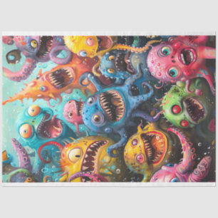 Ocean Monsters Colourful Decoupage Tissue Paper