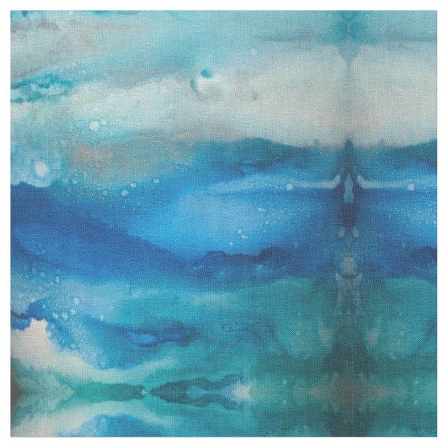 Ocean Moods Fabric | Style #4 | Blue Beach (Close Up)