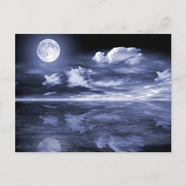 Ocean Moon Reflection Postcard (Front)