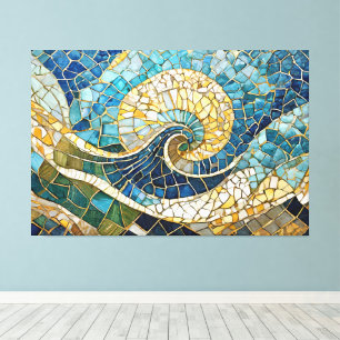 ocean mosaic 004 canvas print