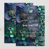 Ocean Mosaic |  Botanical Gemstone Abstract