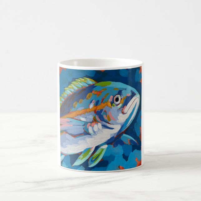 Ocean Motion - Stripe & Swirl Coffee Mug (Center)