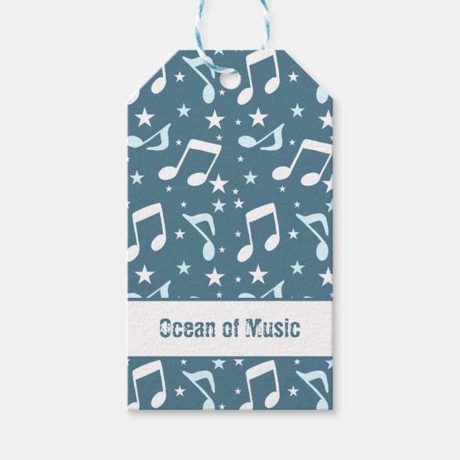 Ocean of Music patterned Gift Tags (Front)
