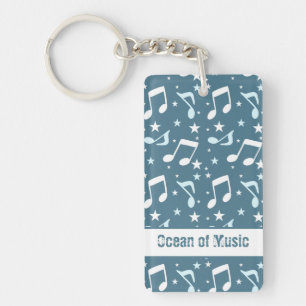 Ocean of Music patterned Key Ring