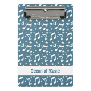 Ocean of Music patterned Mini Clipboard