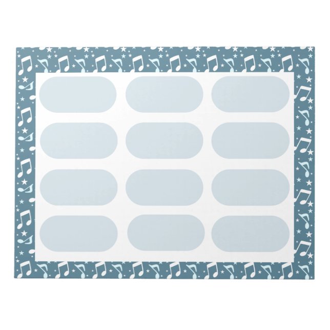 Ocean of Music patterned Notepad (Front)