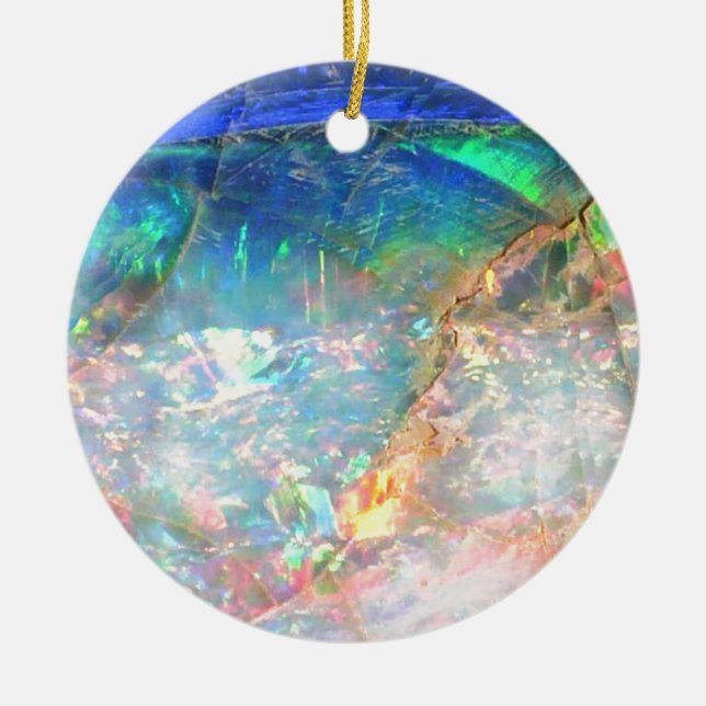 Ocean Opal Ceramic Tree Decoration (Front)
