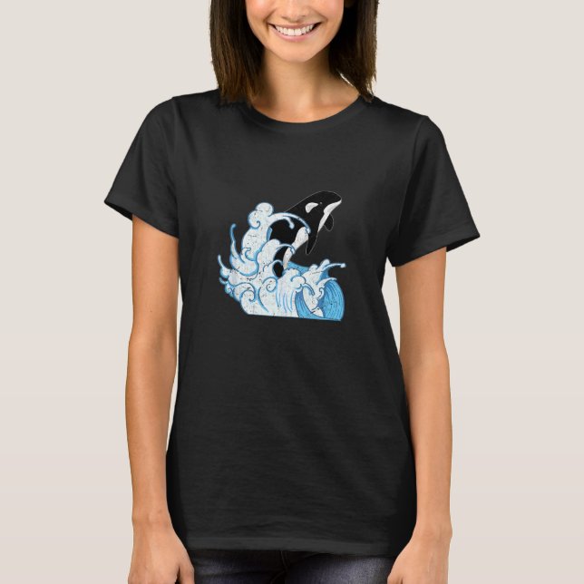 Ocean Orca  Animal Waves Killer Whale Tank Top (Front)