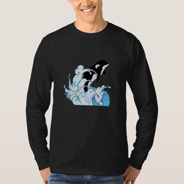Ocean Orca  Animal Waves Killer Whale Tank Top (Front)