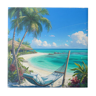 Ocean Paradise - Tropical Beach Oasis Tile