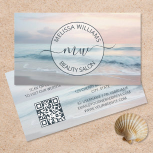 Ocean Pastel Colors Logo Business Card