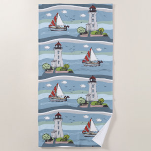 Ocean Pattern beach towel