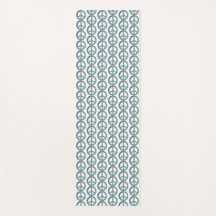 Ocean Peace Signs Yoga Mat