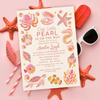 Ocean Pearl Sea Creatures Pink Girl Baby Shower