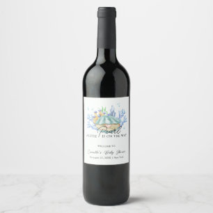 Ocean Pearl Under The Sea Baby Shower Welcome Wine Label
