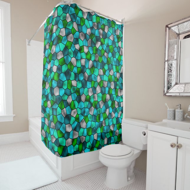Ocean Pebbles  Shower Curtain (In Situ)